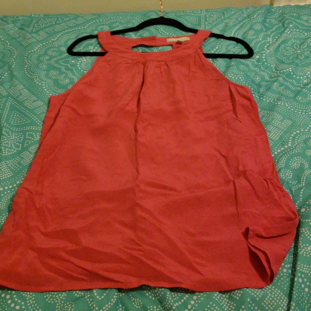 Pink silk blouse